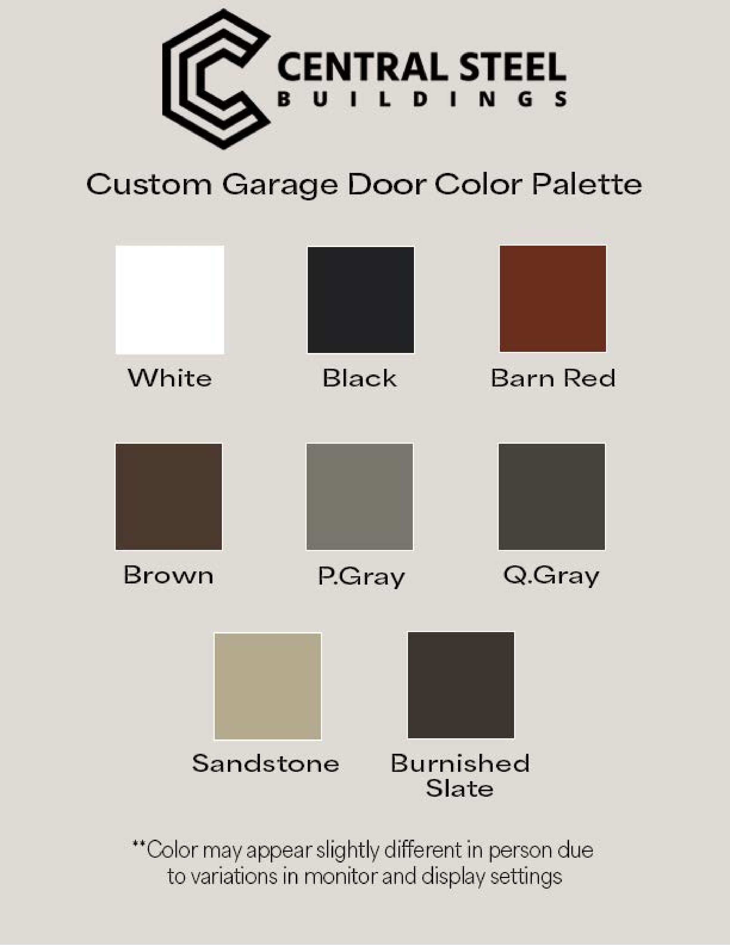 Custom Garage Door Color Palette (1)